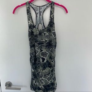 Animal print athletic muscle tee tank top